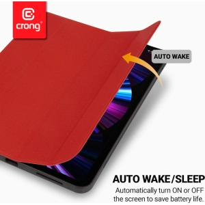 Hurtownia GSM - Case Crong FlexFolio Apple iPad Air 10.9 2020/2022 (4, 5 gen) / iPad Pro 11 2021 (3 gen) / iPad Air 11 2024 (6. Generation) Pencil holder (rot) - CRG366 - {ean13} - Hurt