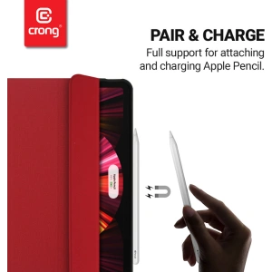 Hurtownia GSM - Case Crong FlexFolio Apple iPad Air 10.9 2020/2022 (4, 5 gen) / iPad Pro 11 2021 (3 gen) / iPad Air 11 2024 (6. Generation) Pencil holder (rot) - CRG366 - {ean13} - Hurt