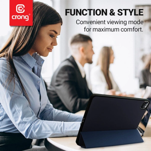 Etui Crong FlexFolio Apple iPad Air 10.9 2020/2022 (4, 5 gen) / iPad Pro 11 2021 (3 gen) / iPad Air 11 2024 (6. generacji) Pencil holder (czerwony)