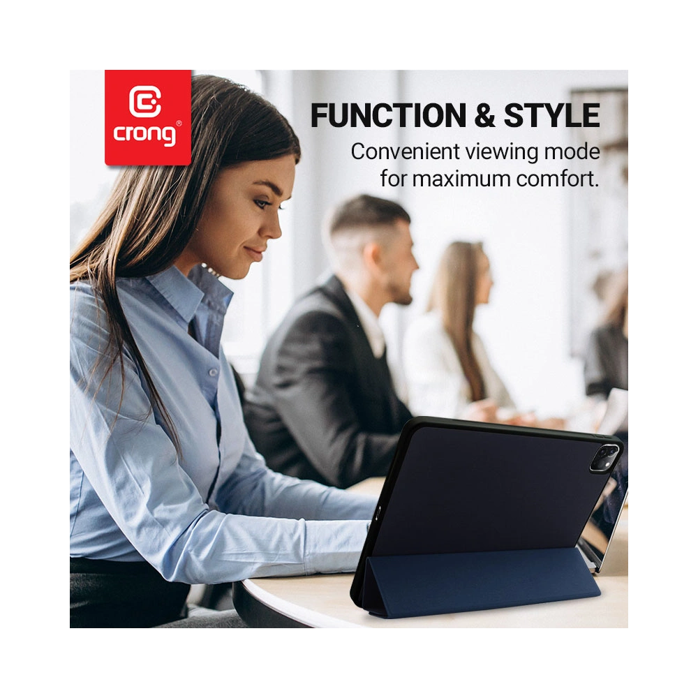 Hurtownia GSM - Case Crong FlexFolio Apple iPad Air 10.9 2020/2022 (4, 5 gen) / iPad Pro 11 2021 (3 gen) / iPad Air 11 2024 (6. Generation) Pencil holder (rot) - CRG366 - {ean13} - Hurt