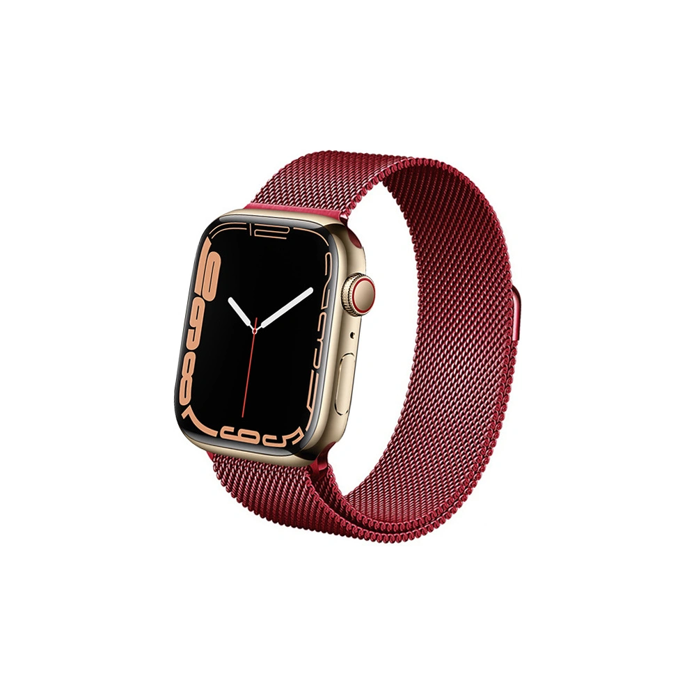 Hurtownia GSM - Brățara Crong Milano Steel Apple Watch 4/5/6/7/SE/8/9/Ultra 44/45/49mm (roșu) - CRG373 - {ean13} - Hurt