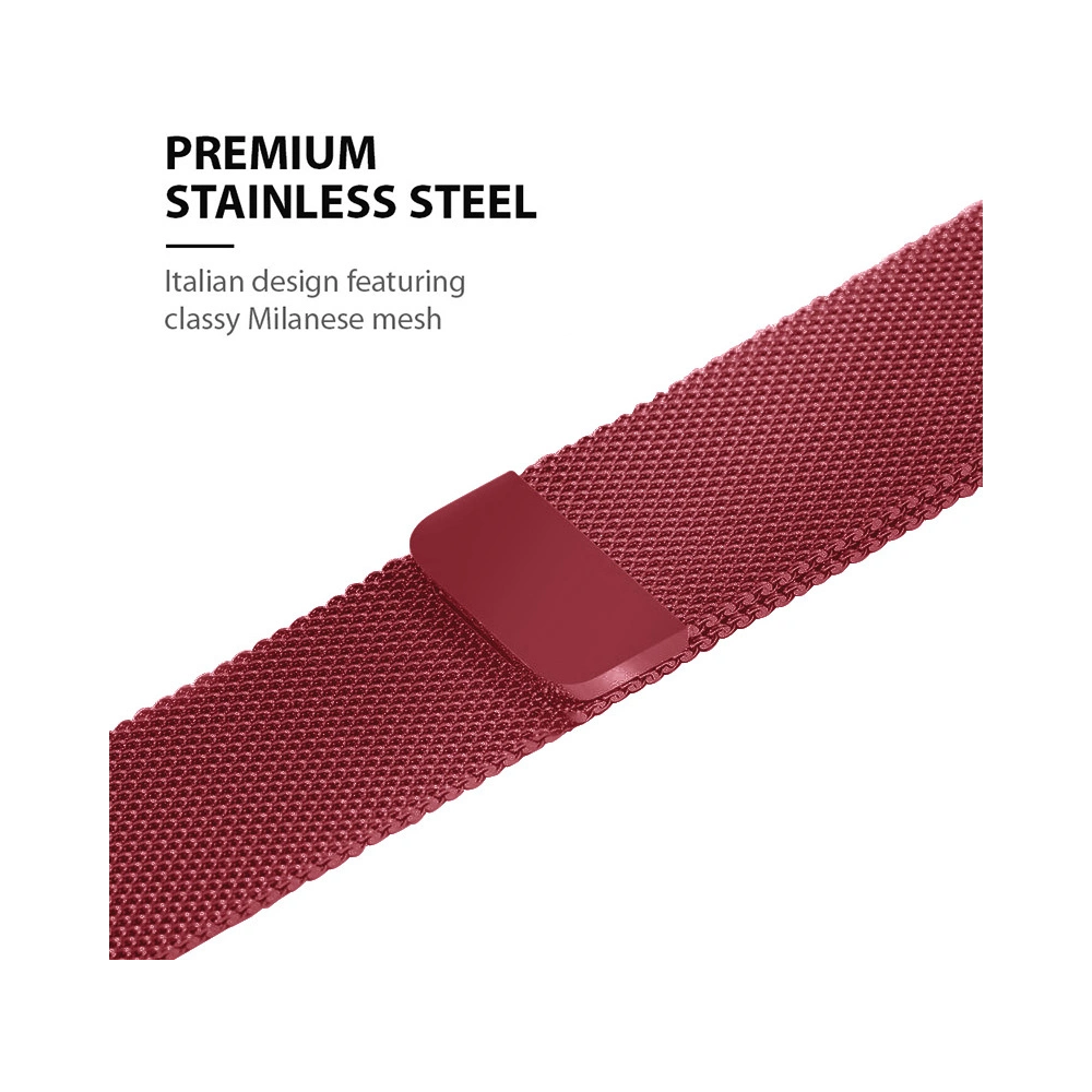 Hurtownia GSM - Brățara Crong Milano Steel Apple Watch 4/5/6/7/SE/8/9/Ultra 44/45/49mm (roșu) - CRG373 - {ean13} - Hurt
