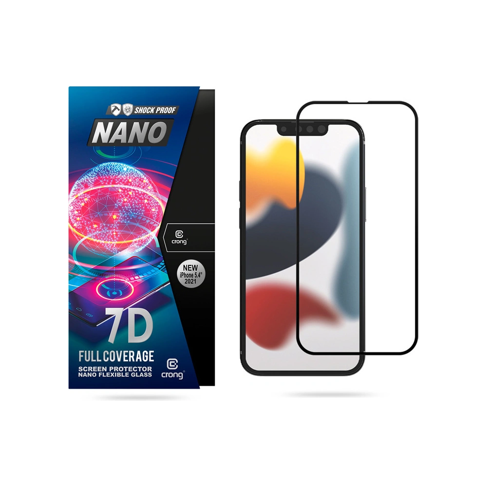Hurtownia GSM - Hibrid üveg Crong 7D Nano Rugalmas Üveg Apple iPhone 13 mini - CRG401 - {ean13} - Hurt