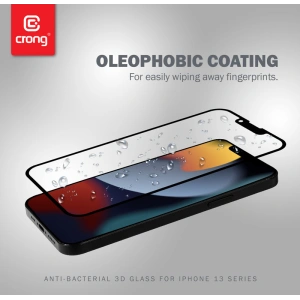 Hurtownia GSM - Edzett üveg Crong Antibakteriális 3D Páncél Üveg Apple iPhone 13 mini + telepítő keret - CRG404 - {ean13} - Hurt