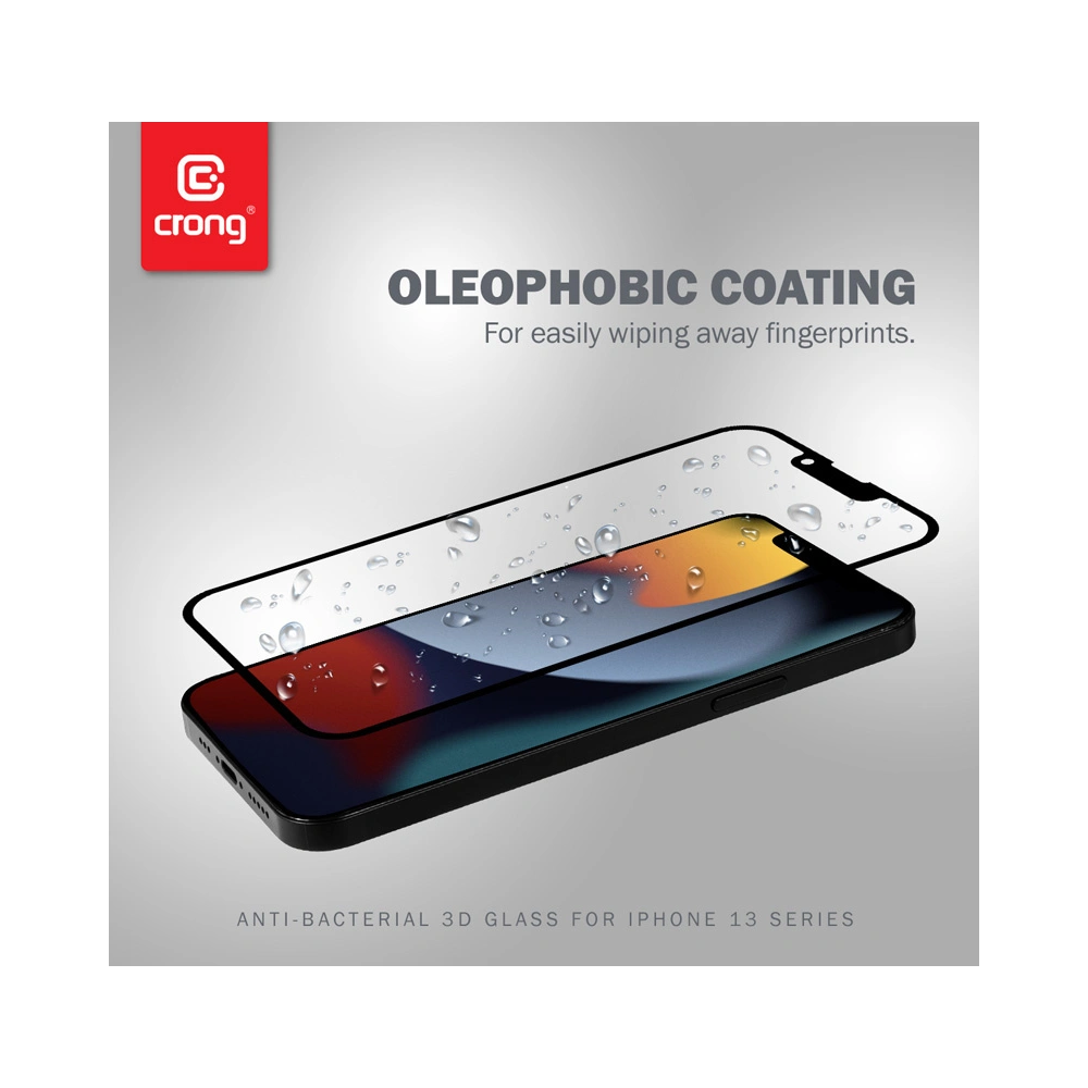 Hurtownia GSM - Gehärtetes Glas Crong Anti-Bakteriell 3D Armor Glass Apple iPhone 13 mini + Installationsrahmen - CRG404 - {ean13} - Hurt