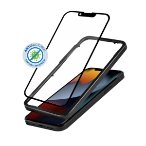 Sticlă securizată Crong Anti-Bacterial 3D Armour Glass Apple iPhone iPhone 14 Plus / 15 Plus + ramă de instalare