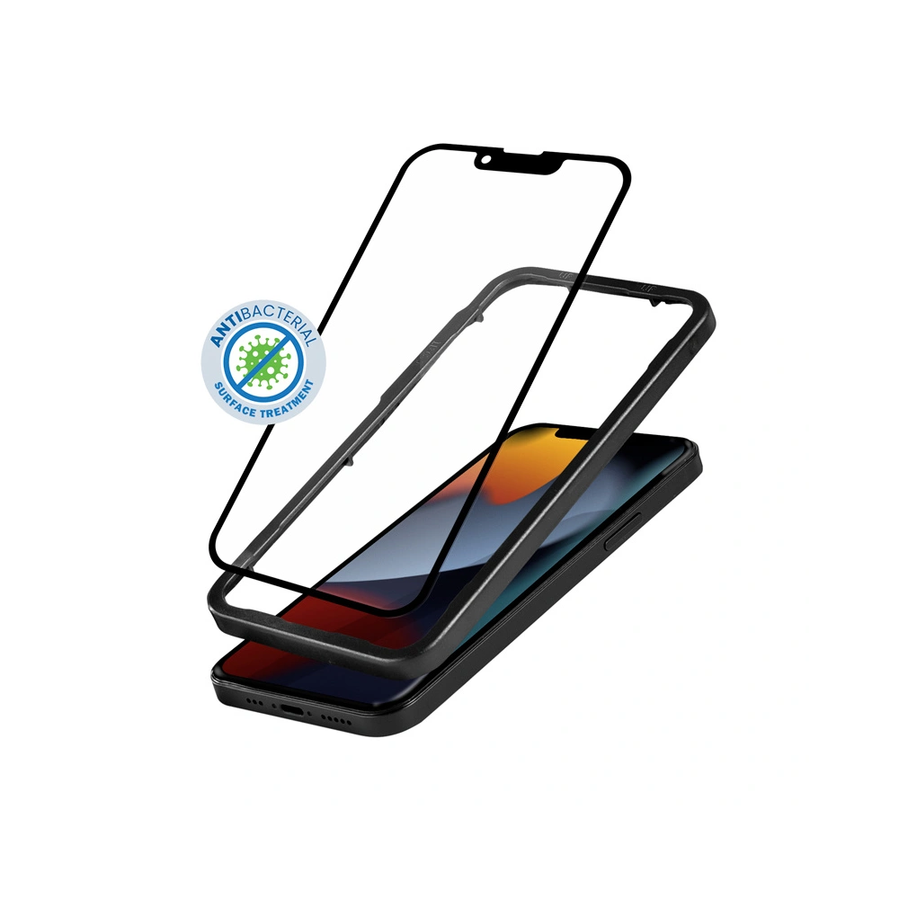 Hurtownia GSM - Szkło hartowane Crong Anti-Bacterial 3D Armour Glass Apple iPhone iPhone 14 Plus / 15 Plus + ramka instalacyjna - CRG406 - {ean13} - Hurt