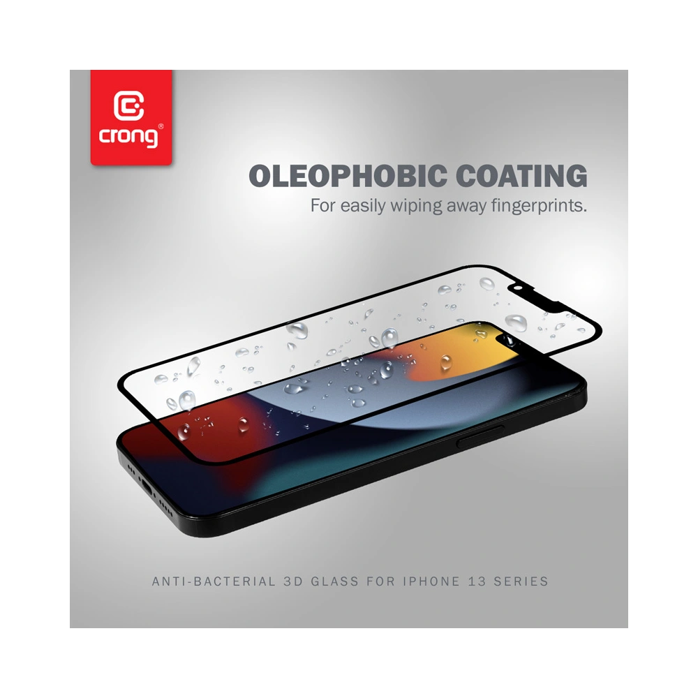 Hurtownia GSM - Sticlă securizată Crong Anti-Bacterial 3D Armour Glass Apple iPhone iPhone 14 Plus / 15 Plus + ramă de instalare - CRG406 - {ean13} - Hurt