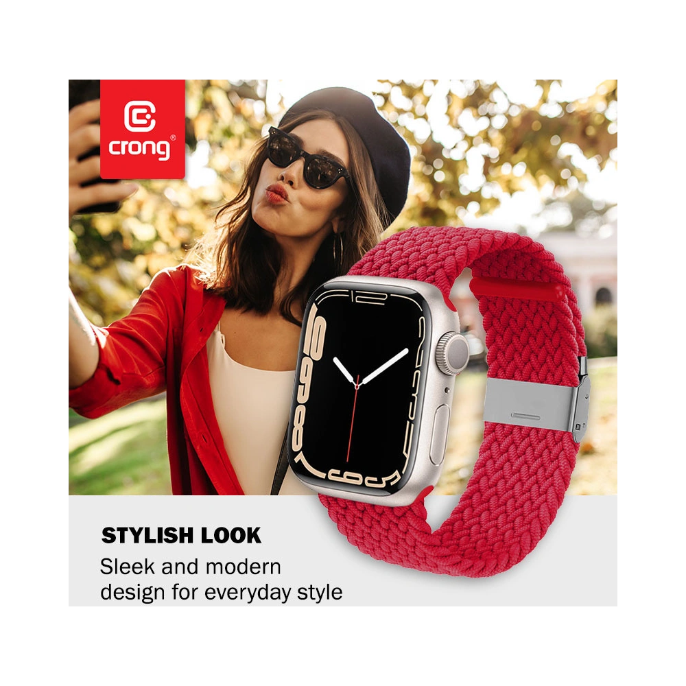 Hurtownia GSM - Pasek Crong Wave Band Apple Watch 4/5/6/7/SE/8/9/Ultra 44/45/49mm (piros) - CRG427 - {ean13} - Hurt