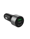Auto-Ladegerät Crong Power Car Charger 63W USB-C PD 45W + USB QC 3.0 18W (schwarz)