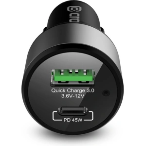 Hurtownia GSM - Autós töltő Crong Power Car Charger 63W USB-C PD 45W + USB QC 3.0 18W (fekete) - CRG430 - {ean13} - Hurt