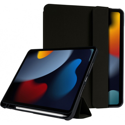 Crong Distributor - 5904310700665 - CRG431 - Crong FlexFolio Apple iPad 10.2 2019/2020/2021 (7, 8, 9 gen) Pencil holder (black) - B2B homescreen