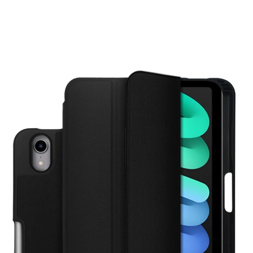 Etui Crong FlexFolio Apple iPad mini 2021 (6. generacji) / iPad mini 8.3" 2024 (7. generacji) Pencil holder (czarny)