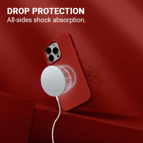 Etui Crong Color Cover Magnetic MagSafe Apple iPhone 13 Pro Max (czerwony)