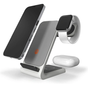 Hurtownia GSM - Vezeték nélküli töltő STM ChargeTree Swing 3w1 az Apple iPhone, AirPods és Watch számára (fehér) - STM31 - {ean13} - Hurt