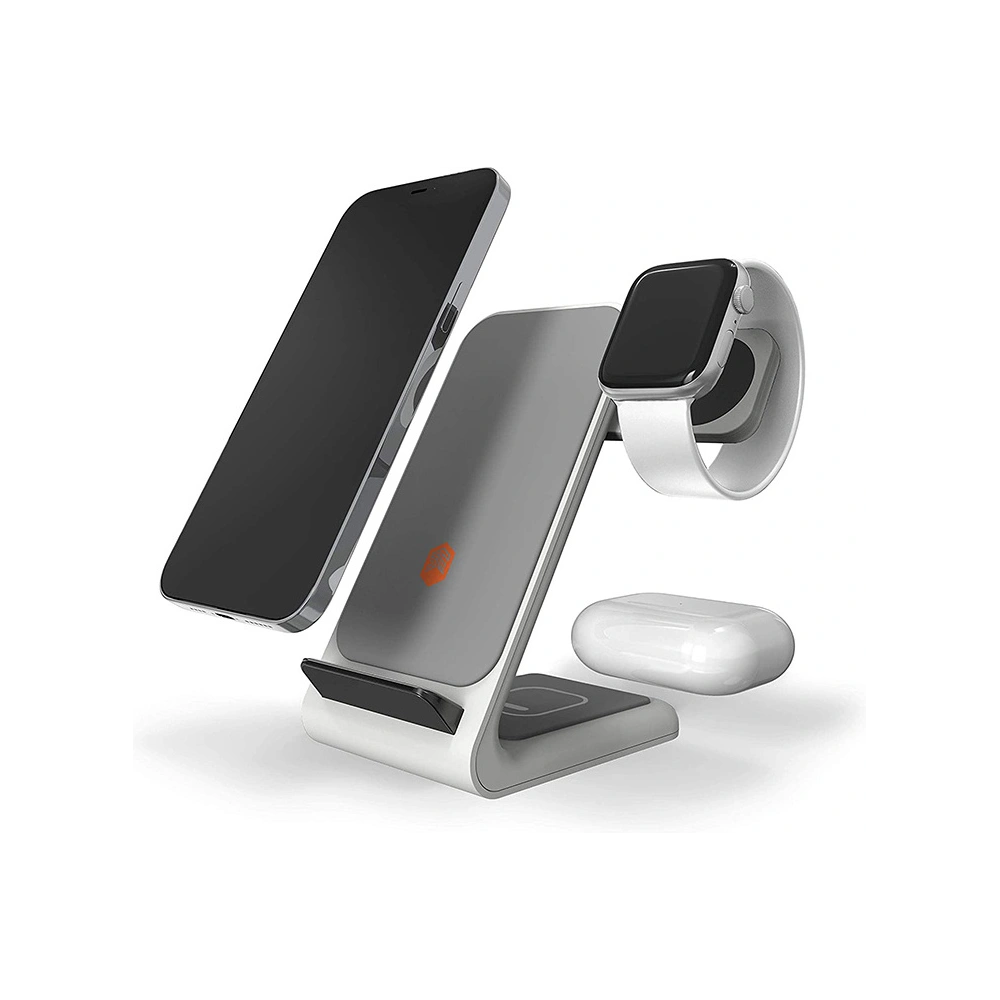 Hurtownia GSM - Vezeték nélküli töltő STM ChargeTree Swing 3w1 az Apple iPhone, AirPods és Watch számára (fehér) - STM31 - {ean13} - Hurt