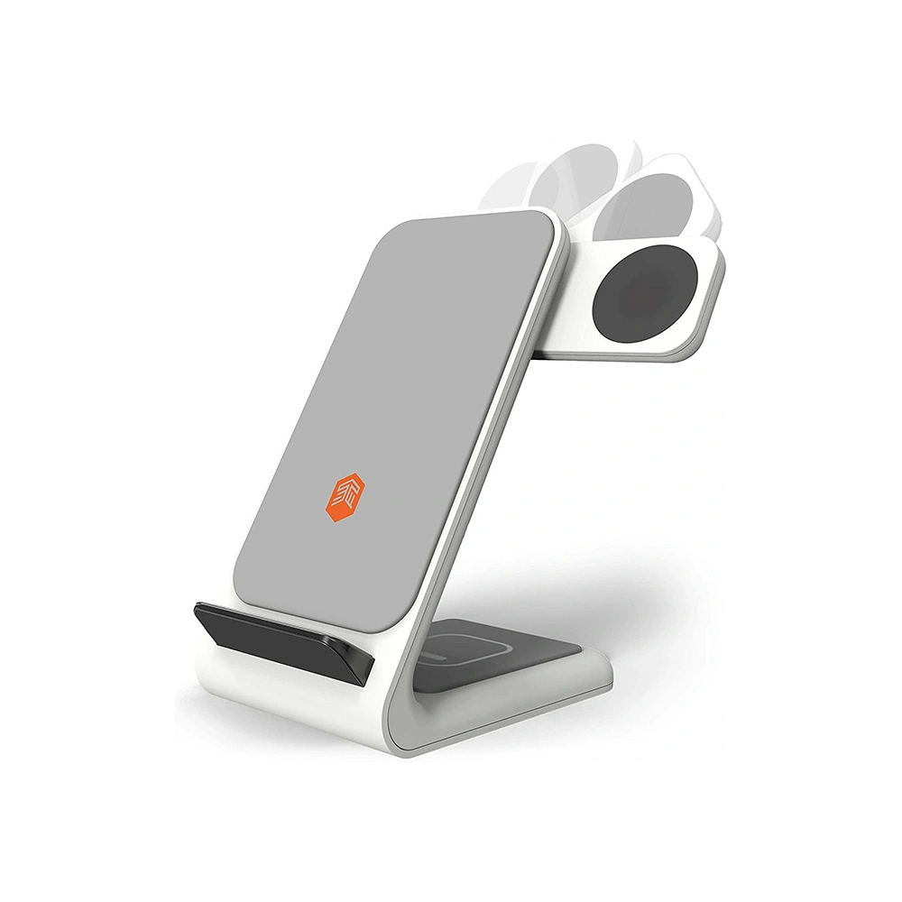 Hurtownia GSM - Vezeték nélküli töltő STM ChargeTree Swing 3w1 az Apple iPhone, AirPods és Watch számára (fehér) - STM31 - {ean13} - Hurt