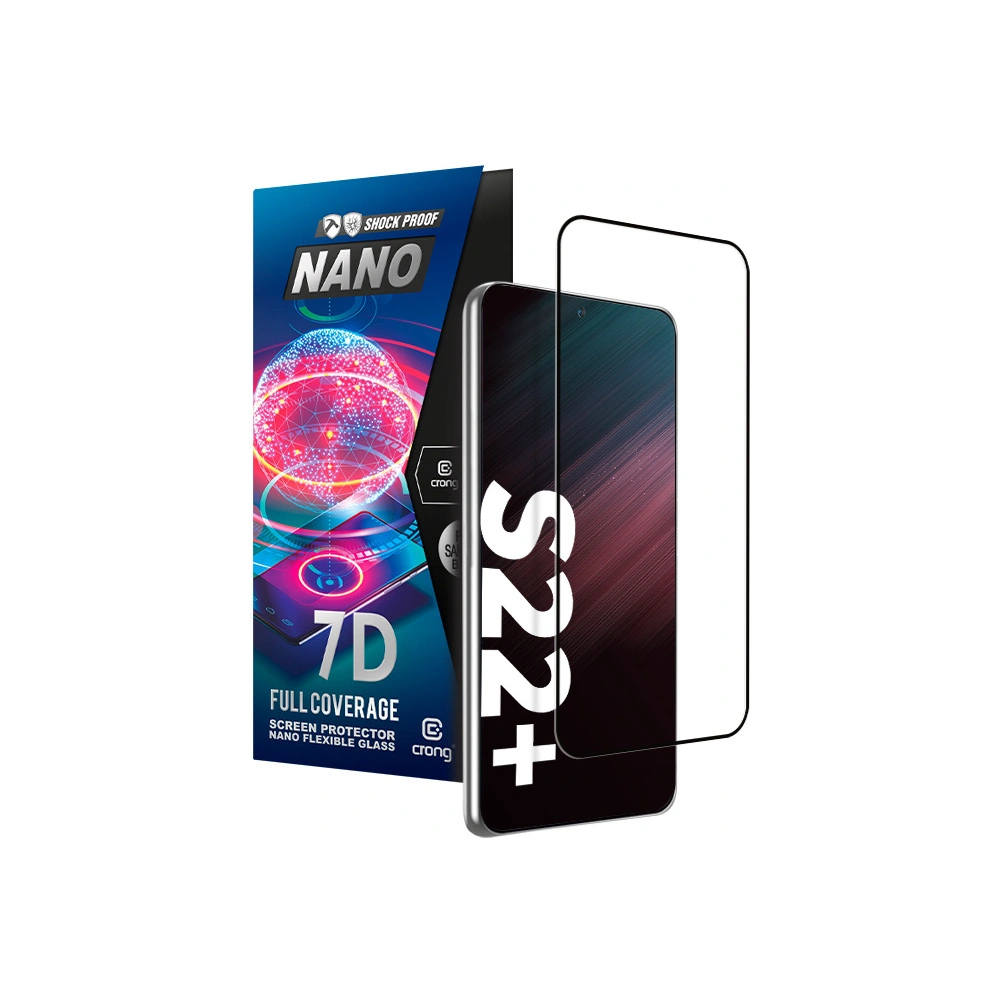 Hurtownia GSM - Hybidní sklo Crong 7D Nano Flexible Glass Samsung Galaxy S22+ Plus - CRG445 - {ean13} - Hurt
