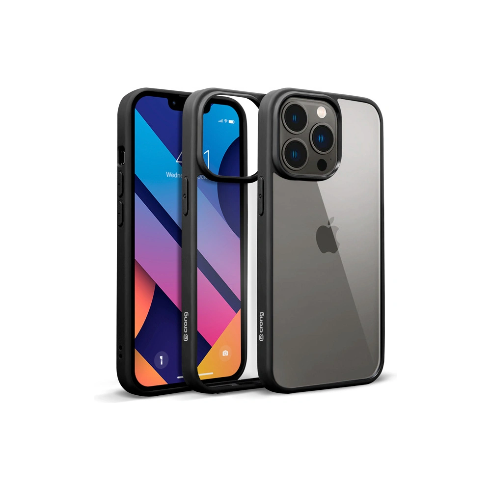 Hurtownia GSM - Etui Crong Clear Cover Apple iPhone 13 Pro (černý) - CRG453 - {ean13} - Hurt