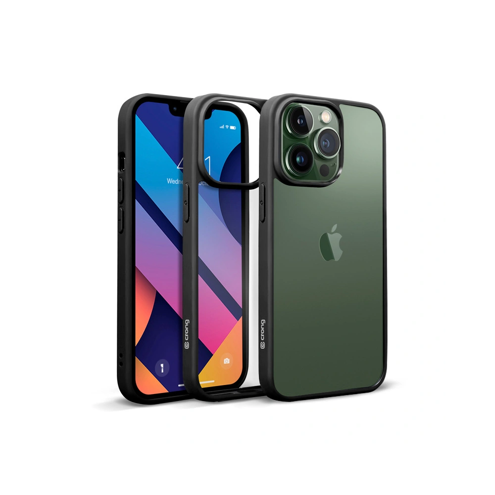 Hurtownia GSM - Etui Crong Clear Cover Apple iPhone 13 Pro Max (negru) - CRG454 - {ean13} - Hurt