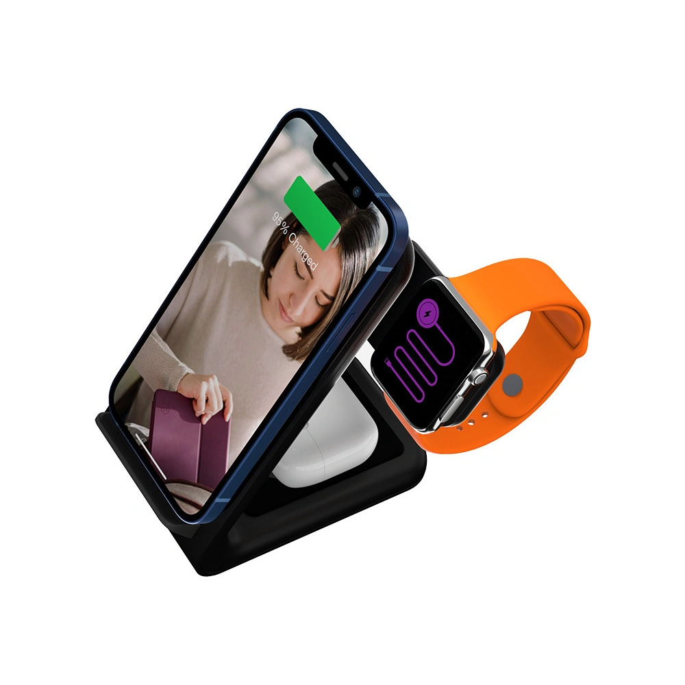 Wholesale STM ChargeTree Swing 3in1 to Apple iPhone, AirPods & Watch (black) - STM32 - {ean13} - Hurt
