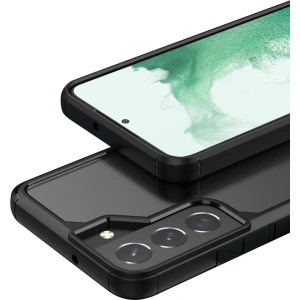 Hurtownia GSM - Etui Crong Hybrid Clear Cover Samsung Galaxy S22 (fekete) - CRG467 - {ean13} - Hurt