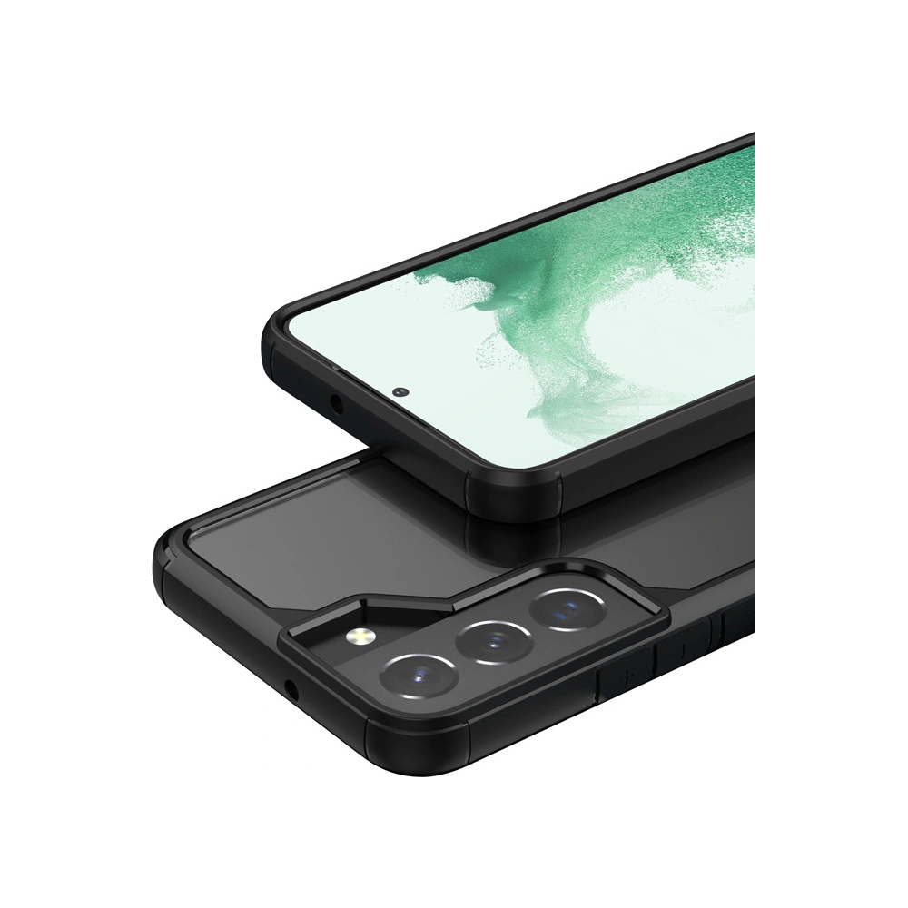 Hurtownia GSM - Etui Crong Hybrid Clear Cover Samsung Galaxy S22 (fekete) - CRG467 - {ean13} - Hurt