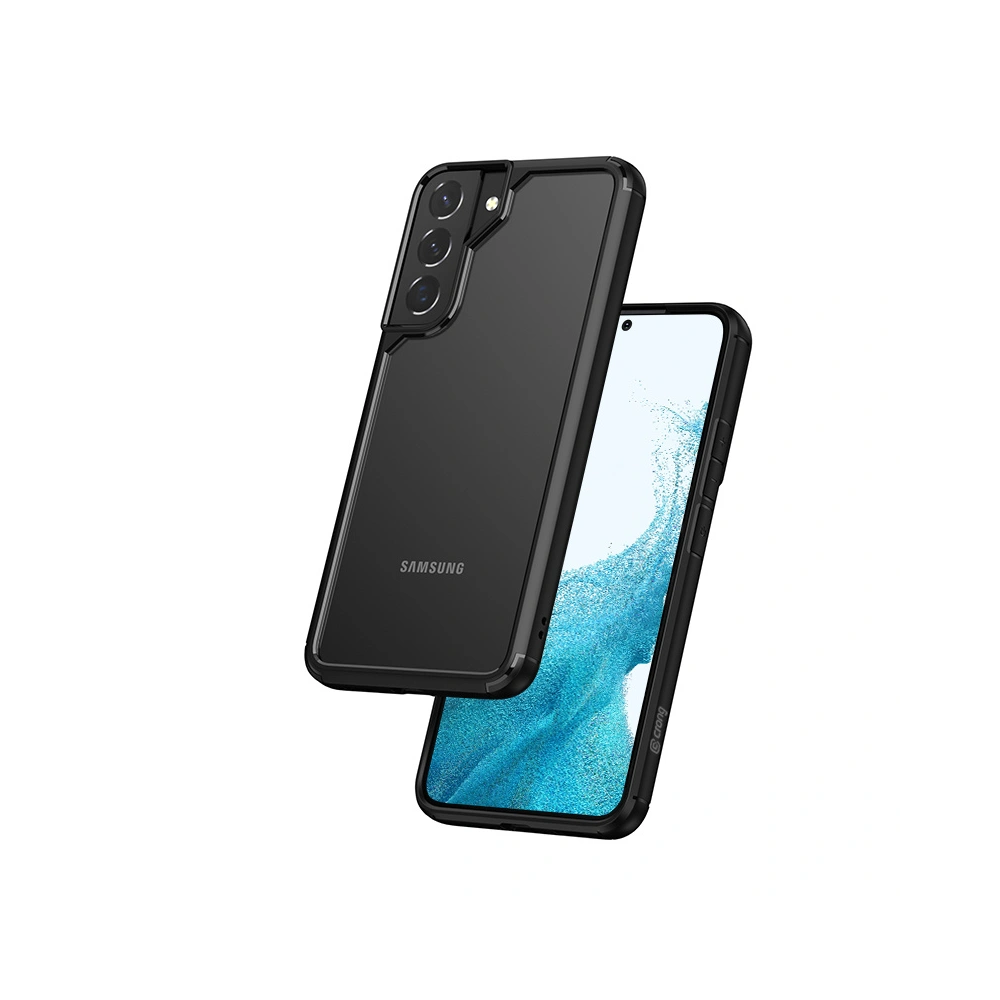 Hurtownia GSM - Etui Crong Hybrid Clear Cover Samsung Galaxy S22+ Plus (negru) - CRG468 - {ean13} - Hurt