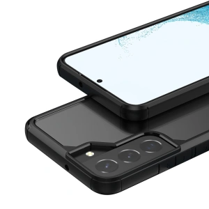 Hurtownia GSM - Etui Crong Hybrid Clear Cover Samsung Galaxy S22+ Plus (negru) - CRG468 - {ean13} - Hurt