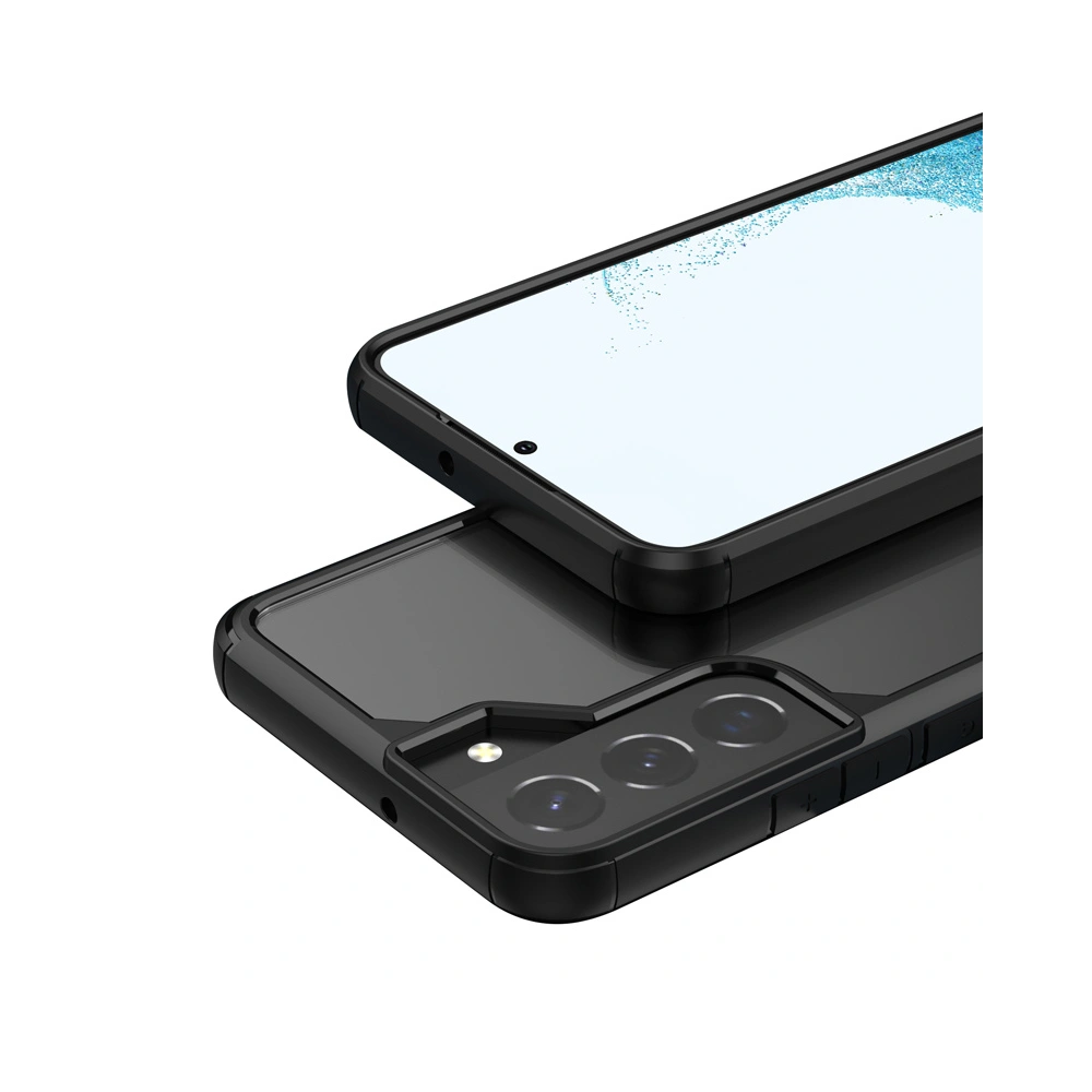 Hurtownia GSM - Etui Crong Hybrid Clear Cover Samsung Galaxy S22+ Plus (negru) - CRG468 - {ean13} - Hurt