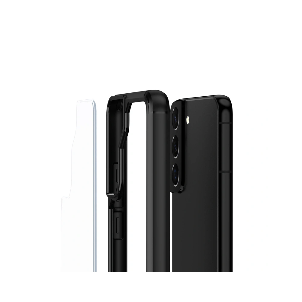 Hurtownia GSM - Etui Crong Hybrid Clear Cover Samsung Galaxy S22+ Plus (negru) - CRG468 - {ean13} - Hurt