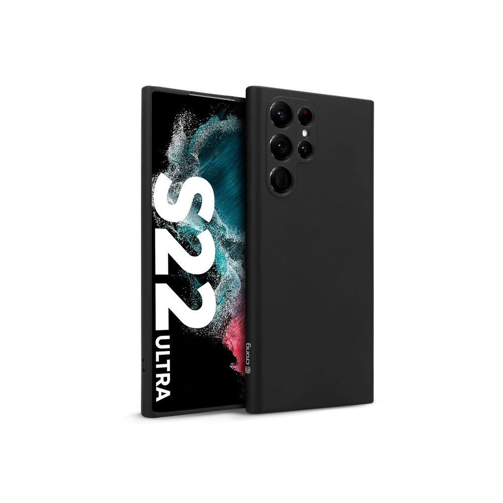Hurtownia GSM - Etui Crong színes borító Samsung Galaxy S22 Ultra (fekete) - CRG470 - {ean13} - Hurt