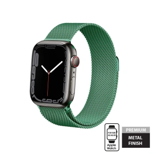 Bracelet Crong Milano Steel Apple Watch 4/5/6/7/SE/8/9/Ultra 44/45/49mm (green)