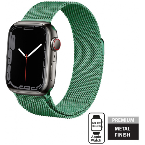 Hurtownia Crong - 5904310701327 - CRG478 - Bransoleta Crong Milano Steel Apple Watch 4/5/6/7/SE/8/Ultra 44/45/49mm (zielony) - B2B homescreen