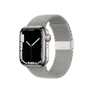 Pasek Crong Wave Band Apple Watch 4/5/6/7/SE/8/9/Ultra 44/45/49mm (světle šedý)