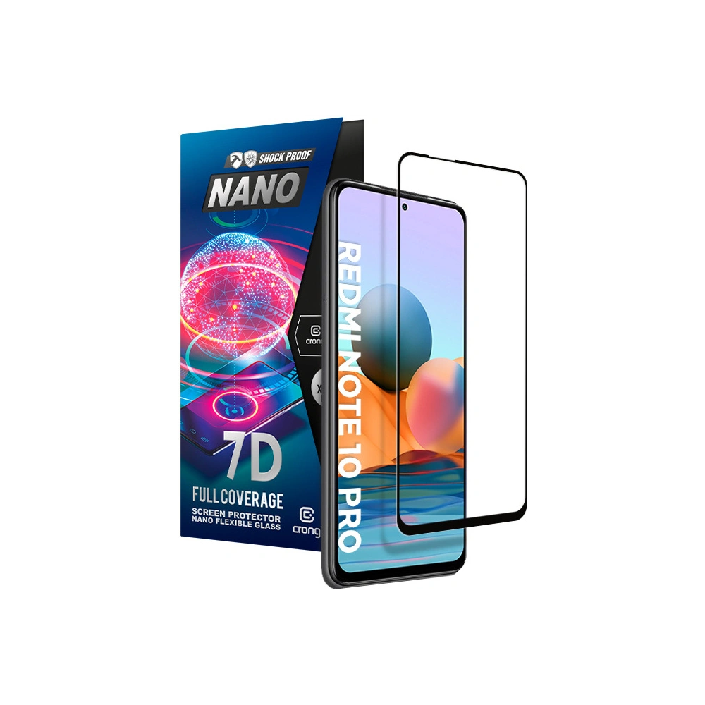 Hurtownia GSM - Hybriertes Glas Crong 7D Nano Flexibles Glas Xiaomi Redmi Note 10 Pro - CRG489 - {ean13} - Hurt