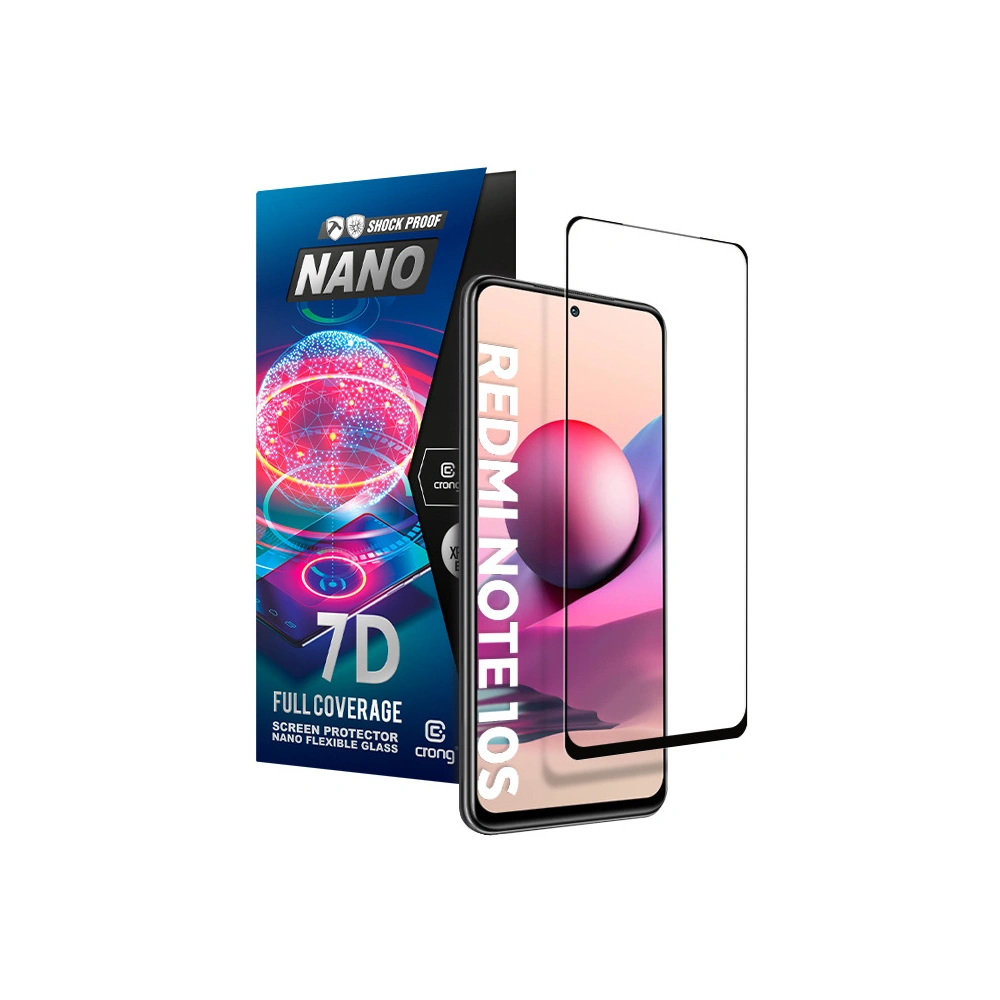 Hurtownia GSM - Hibrid üveg Crong 7D Nano Rugalmas Üveg Xiaomi Redmi Note 10S - CRG490 - {ean13} - Hurt