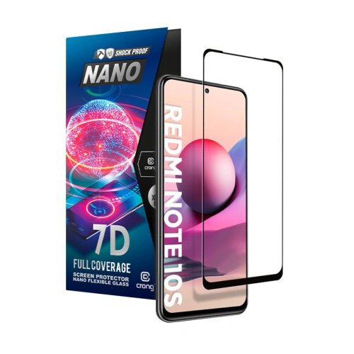 Szkło hybrydowe Crong 7D Nano Flexible Glass Xiaomi Redmi Note 10S
