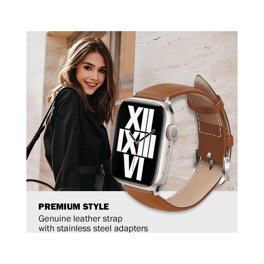 Wholesale Belt Crong Noble Band Apple Watch 4/5/6/7/SE/8/9/10 40/41/42mm (Mokka) - CRG494 - {ean13} - Hurt