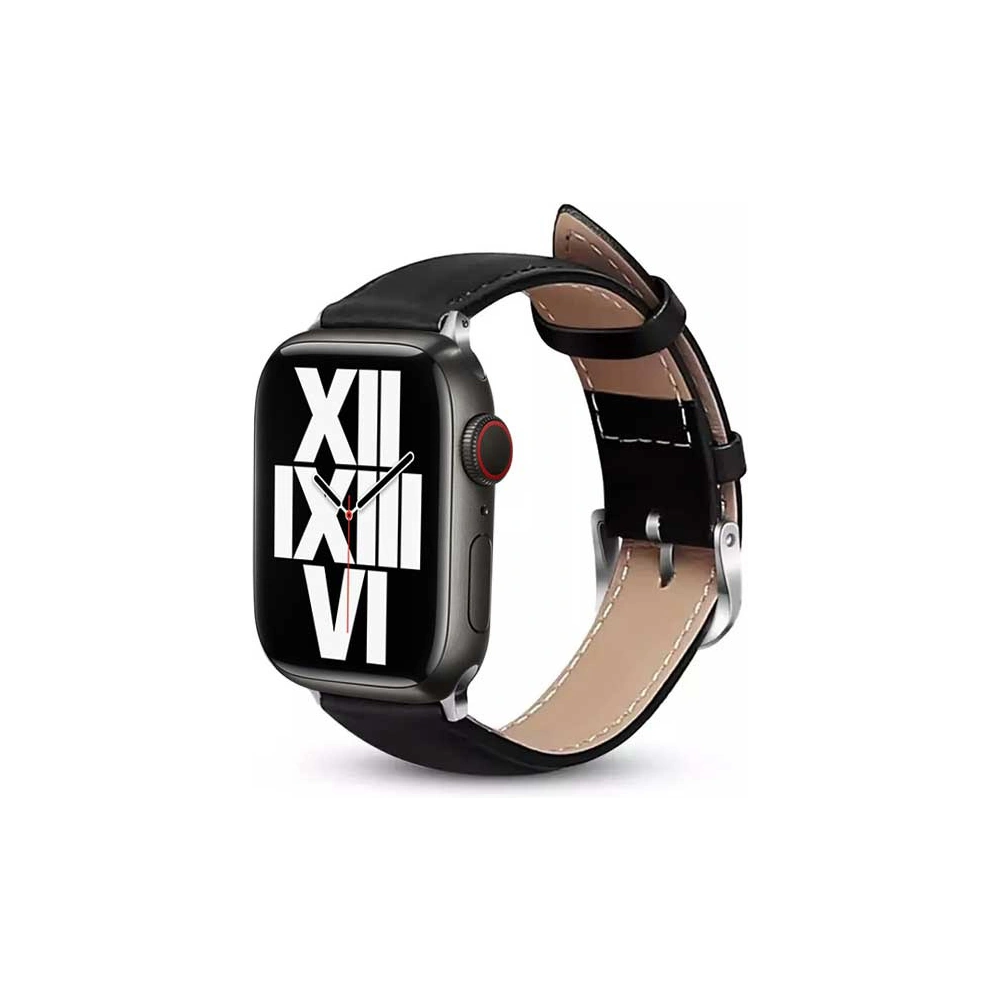 Hurtownia GSM - Pasek Crong Noble Band Apple Watch 4/5/6/7/SE/8/9/10 40/41/42mm (Černý Noir) - CRG495 - {ean13} - Hurt