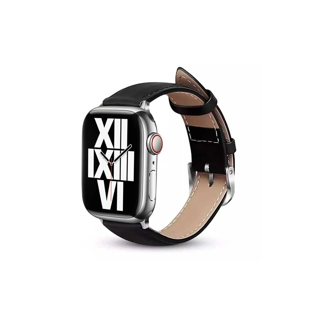 Hurtownia GSM - Pasek Crong Noble Band Apple Watch 4/5/6/7/SE/8/9/Ultra 44/45/49mm (Fekete Noir) - CRG498 - {ean13} - Hurt