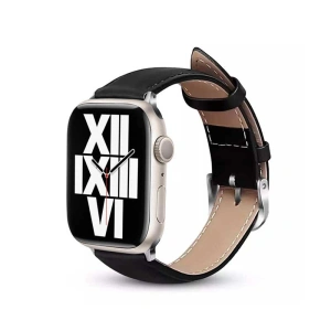 Hurtownia GSM - Pasek Crong Noble Band Apple Watch 4/5/6/7/SE/8/9/Ultra 44/45/49mm (Fekete Noir) - CRG498 - {ean13} - Hurt