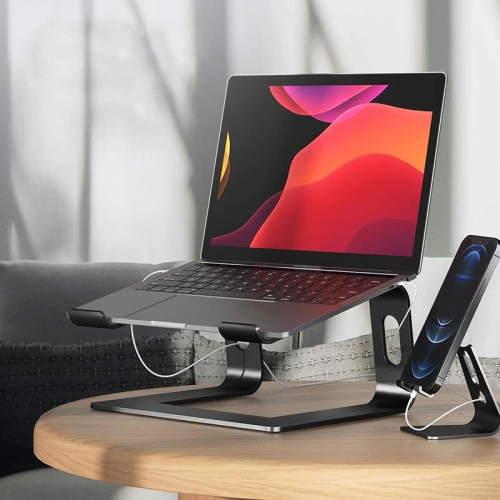 Podstawka pod laptopa aluminiowa Crong AluBench (czarny)