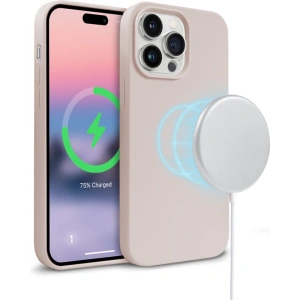 Etui Crong Color Cover Magnetic MagSafe Apple iPhone 14 Pro Max (piaskowy róż)