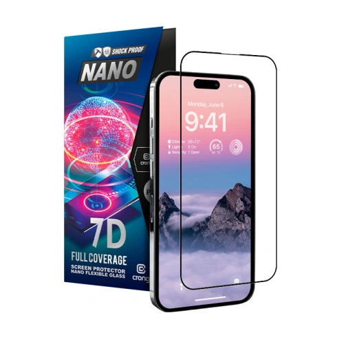 Szkło hybrydowe Crong 7D Nano Flexible Glass Apple iPhone 14 Pro Max