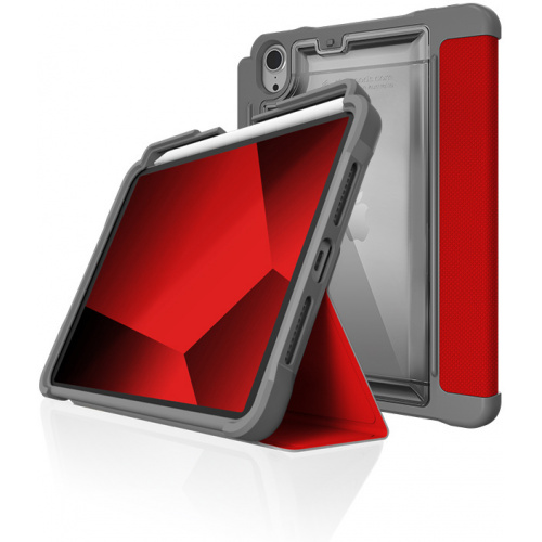 STM Distributor - 618952509962 - STM34 - STM Dux Plus Apple iPad mini 2021 (6 gen) MIL-STD-810G Pencil charger (Red) - B2B homescreen