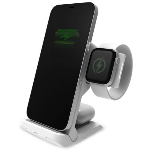 Ładowarka bezprzewodowa STM ChargeTree Go 3w1 do Apple iPhone, AirPods i Watch (biały)