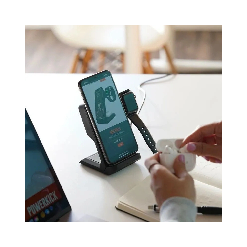 Hurtownia GSM - Încărcător wireless STM ChargeTree Go 3w1 pentru Apple iPhone, AirPods și Watch (alb) - STM35 - {ean13} - Hurt