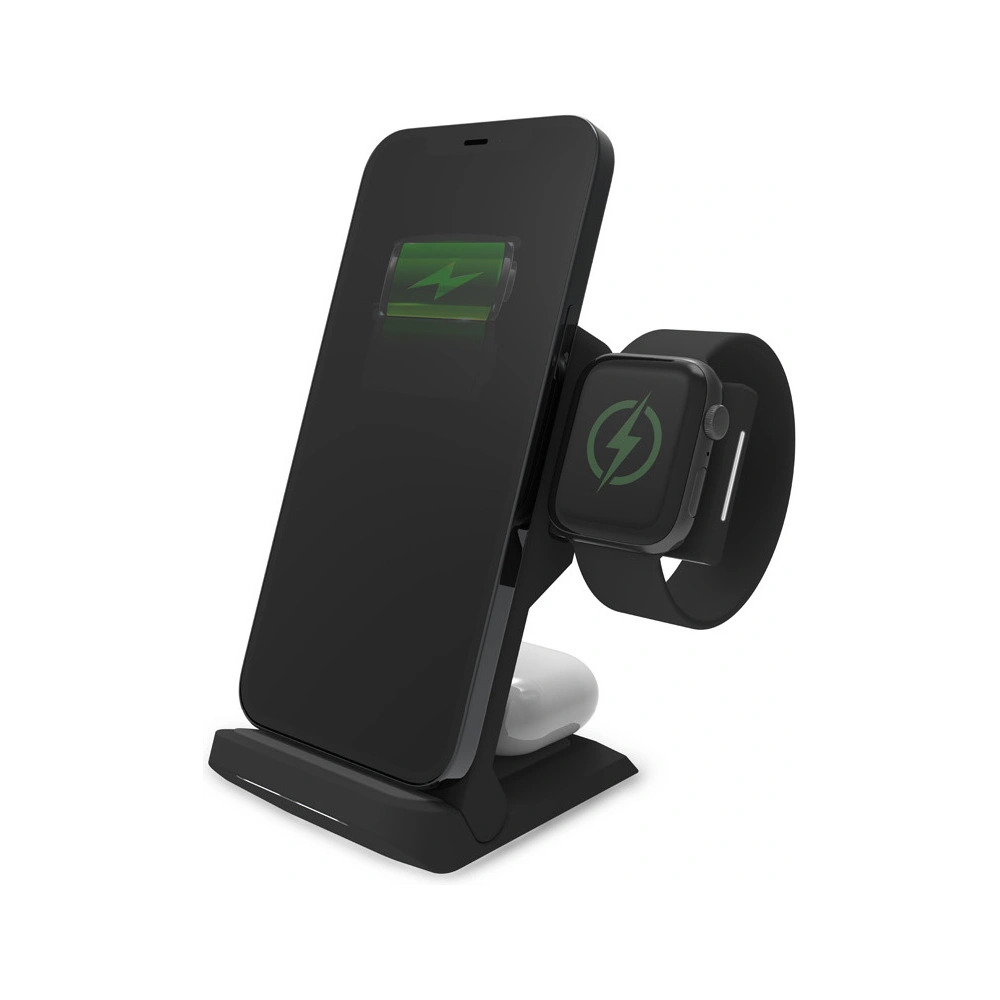 Wholesale STM ChargeTree Go 3in1 to Apple iPhone, AirPods & Watch (black) - STM36 - {ean13} - Hurt