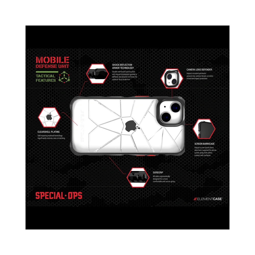 Wholesale Element Case Special Ops X5 Apple iPhone 14 (Clear/Black) - ELC2 - {ean13} - Hurt